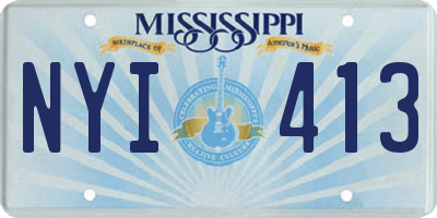 MS license plate NYI413