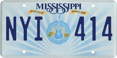 MS license plate NYI414