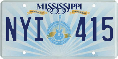 MS license plate NYI415