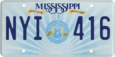 MS license plate NYI416