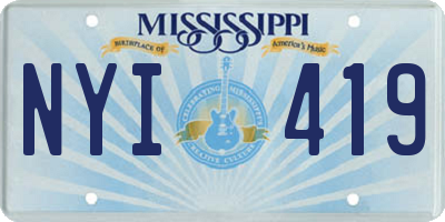 MS license plate NYI419