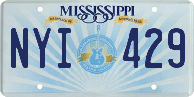 MS license plate NYI429