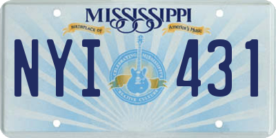 MS license plate NYI431