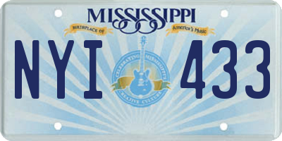 MS license plate NYI433