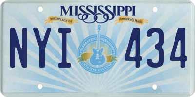 MS license plate NYI434