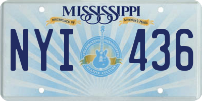 MS license plate NYI436