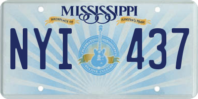 MS license plate NYI437