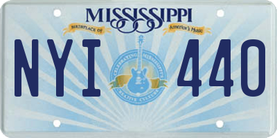MS license plate NYI440