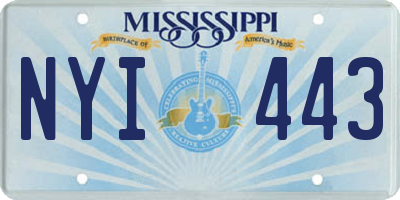 MS license plate NYI443