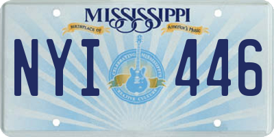 MS license plate NYI446