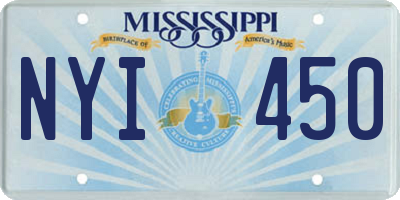MS license plate NYI450