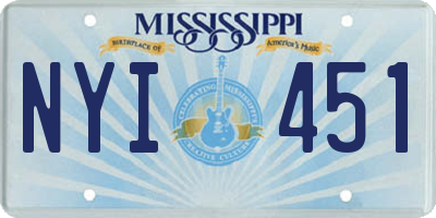 MS license plate NYI451