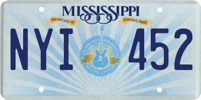 MS license plate NYI452