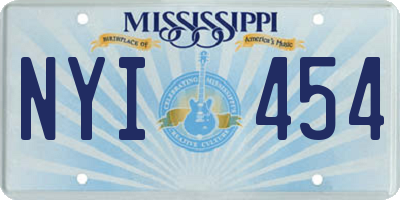 MS license plate NYI454