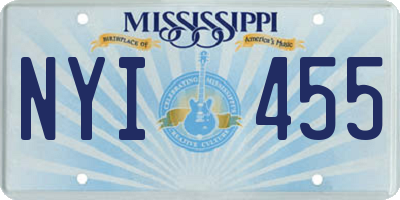 MS license plate NYI455