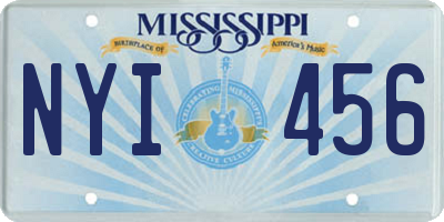 MS license plate NYI456