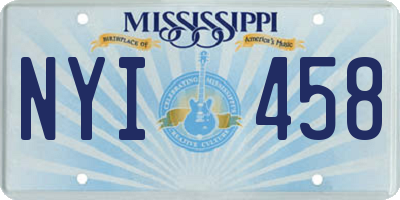 MS license plate NYI458