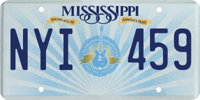 MS license plate NYI459