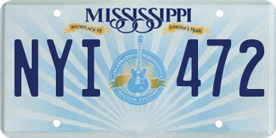 MS license plate NYI472