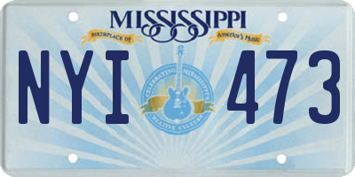 MS license plate NYI473
