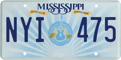 MS license plate NYI475