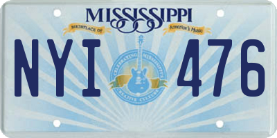 MS license plate NYI476