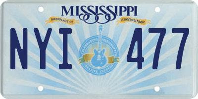MS license plate NYI477