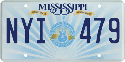MS license plate NYI479