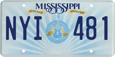 MS license plate NYI481