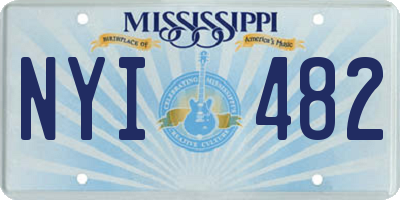 MS license plate NYI482