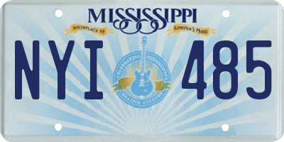 MS license plate NYI485
