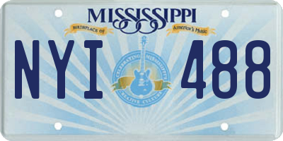 MS license plate NYI488