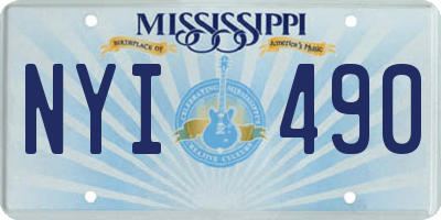 MS license plate NYI490