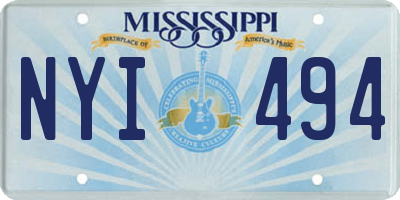MS license plate NYI494