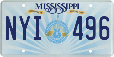 MS license plate NYI496