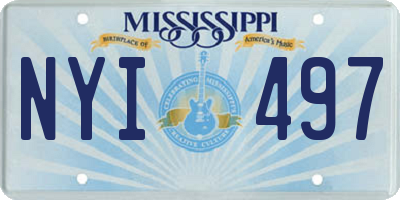 MS license plate NYI497