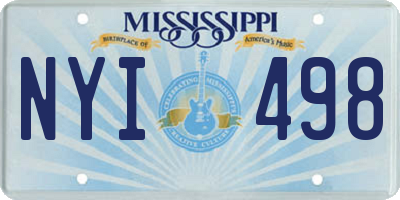 MS license plate NYI498