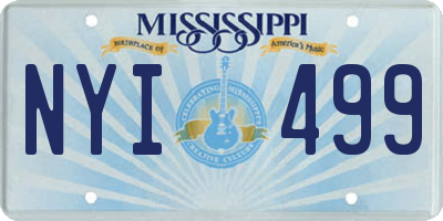 MS license plate NYI499