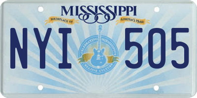 MS license plate NYI505