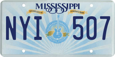 MS license plate NYI507