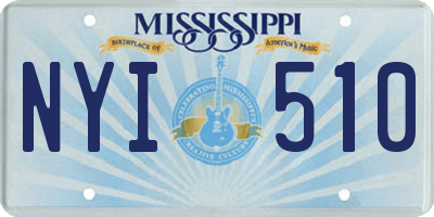 MS license plate NYI510