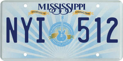 MS license plate NYI512