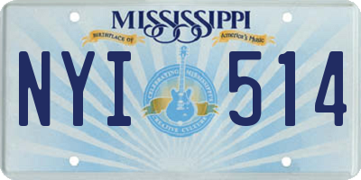 MS license plate NYI514