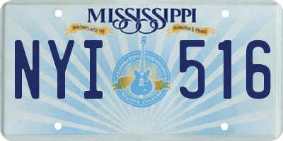 MS license plate NYI516