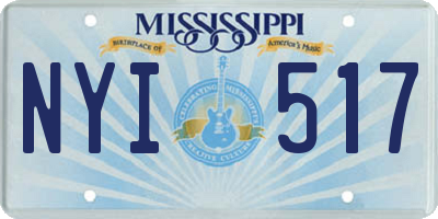 MS license plate NYI517