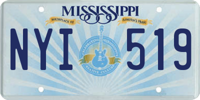 MS license plate NYI519