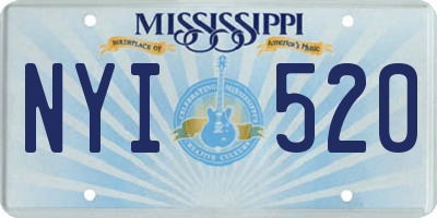 MS license plate NYI520