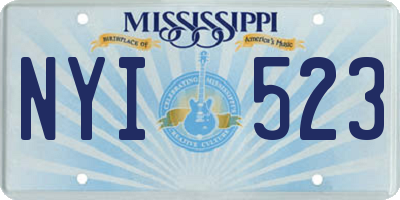 MS license plate NYI523