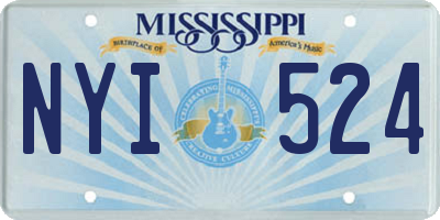 MS license plate NYI524