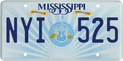 MS license plate NYI525